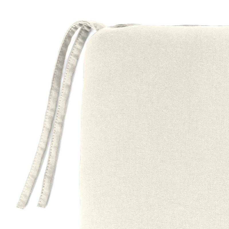 Outdoor Seat Cushion with Ties, Sand, 18.5" W x 16" D