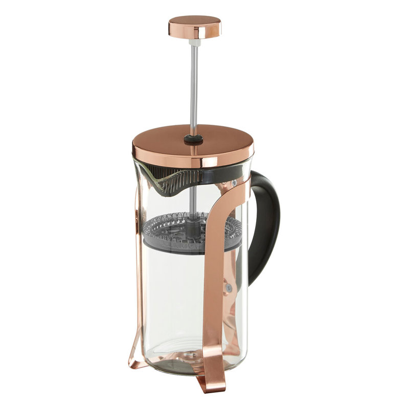 Akeala Matte White Cafetiere 350Ml, Gold