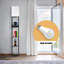 67" Column Floor Lamp with Shelves, Solid Wood, USB Ports, Storage Drawer and Bulb Included-1350151964