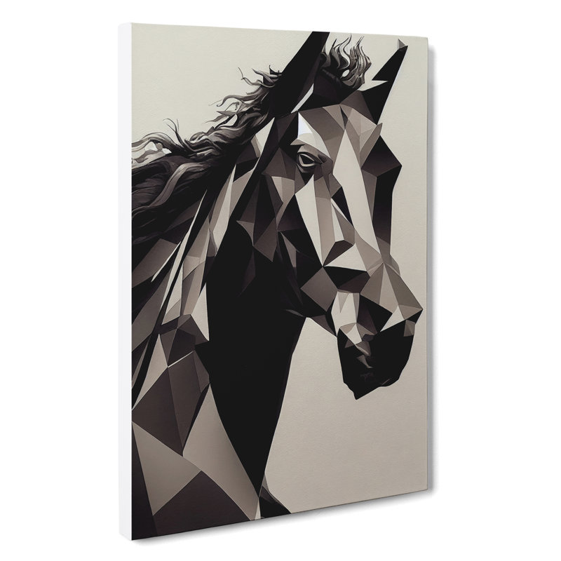 Abstract Horse No.6 - Wrapped Canvas, 76cm H x 50cm W x 3cm D