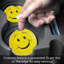 Ensemble de 2 sous-verres en pierre jaune Happy Face
