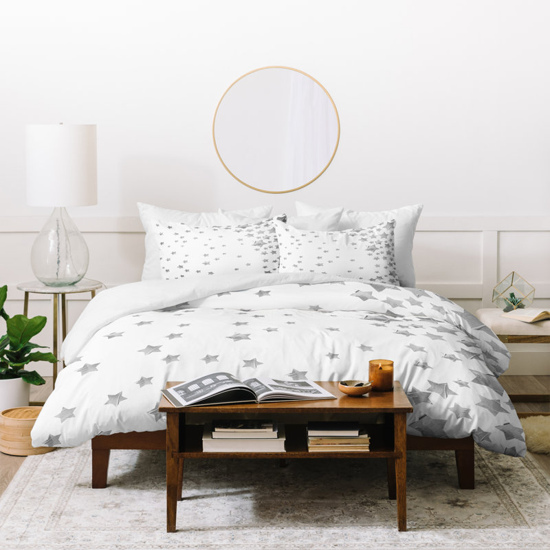 Modern & Contemporary Polyester Duvet Cover, King Duvet Cover + 1 Sham