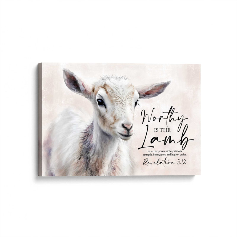 «Worthy is the Lamb» par Lux + Me Designs, reproduction d'art, Toile non encadrée, L 12 po x H 8 po, Ne s’applique pas