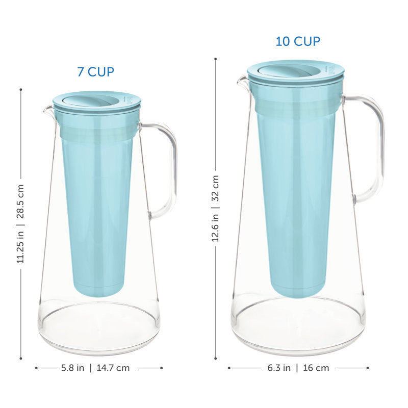 Carafe d'eau avec un filtre, Turquoise