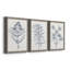 «Indigo Botany Study I», ensemble de 3 peintures sur toile encadrées-2125856208-2125856218