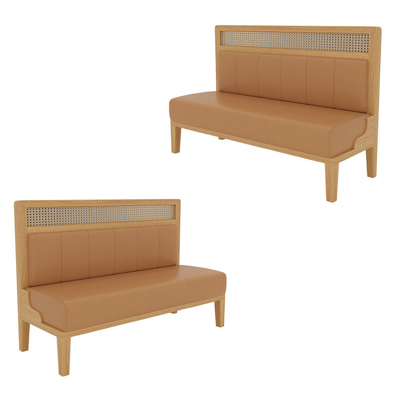Banc de restaurant moderne et simple, Brun