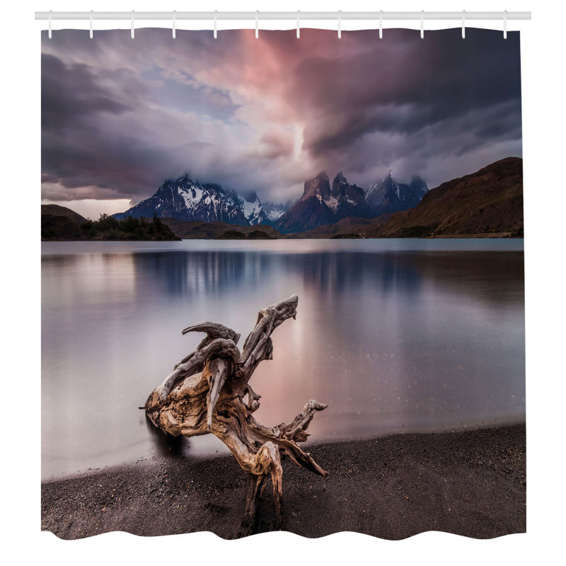 Rideau de douche numérique Latitude Run® Reflections to Redwood, H 70 po x l 69 po