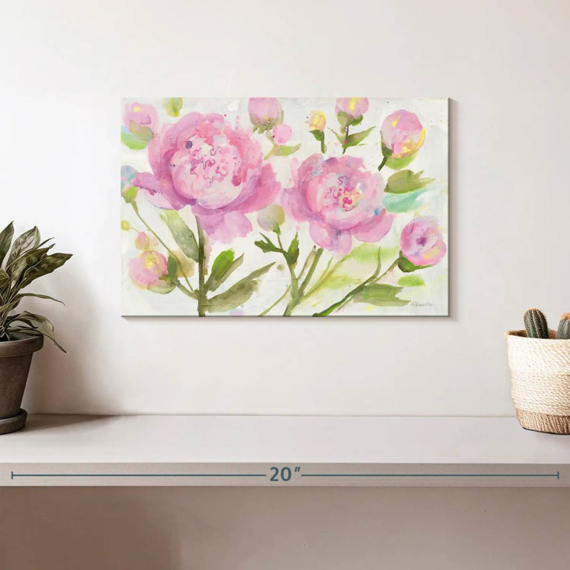 Harnek Bright Peonies, 8" H x 12" W