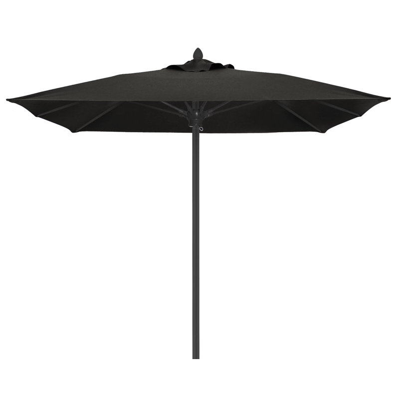 Parasol de marché carré 6 pi Prestige, Sahara, Sunbrella® - noir