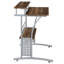 Bureau d'ordinateur Raith avec tablettes supérieures et inférieures-2051162166