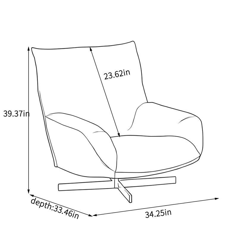 Adjustable Back Feather-Filled Chair, Milky White