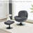 Zenon Velvet Swivel Accent Chair with Ottoman-991307801