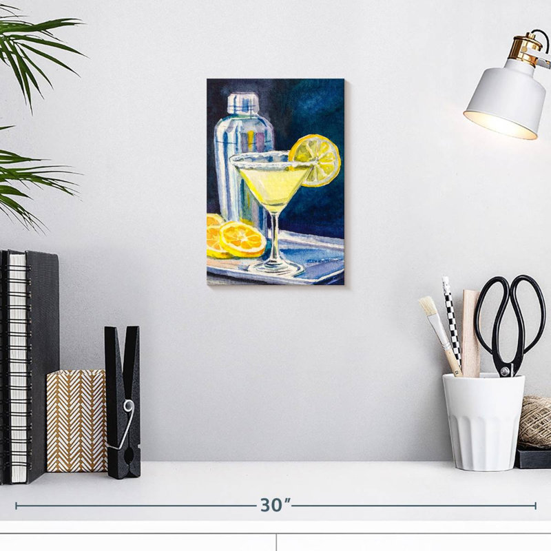 Yarlin Lemon Martini, 12" H x 8" W