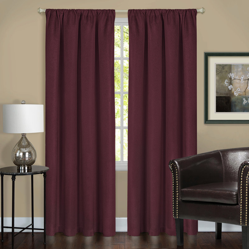 York Blackout Curtain Single Panel, Teal, 52"W x 84"L