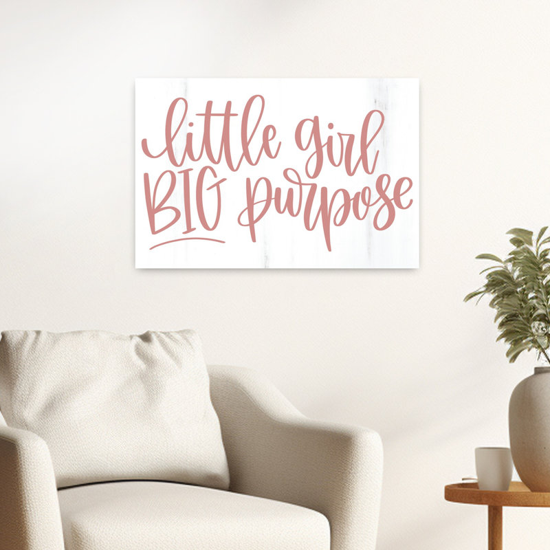 «Little Girl Big Purpose», art contemporain abstrait, H 16 po x l 24 po