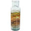Donsha Recycled Glass Abstract Decorative Clear Vase with Swirled Coloured Glass Bands-107377528-107377527
