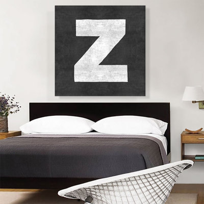 «Chalkboard Alphabet Letter Z», reproduction d'art sur toile tendue
