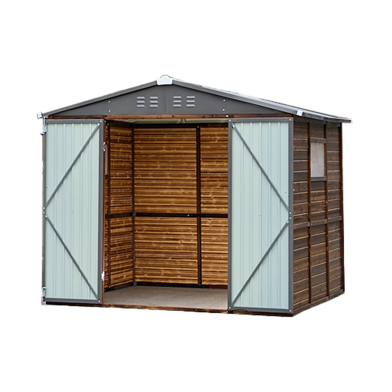 Remise de jardin 6 * 8Ft - Élégant outil en bois de cèdre et en fer