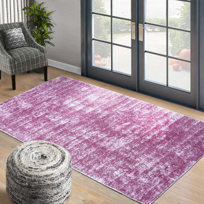 Tapis décoratif bleu marine tissé à plat à la main Hans