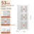 22.3-inch three-layer foldable storage cabinet with partitions and wheels, white plastic storage cabinet-45726539-41612478