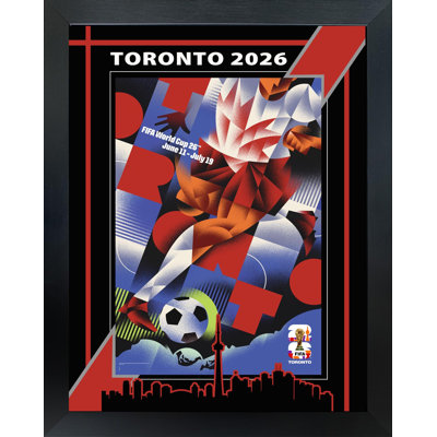 Toronto 2026, Coupe du Monde de la Fifa, affiche encadrée 20 x 26