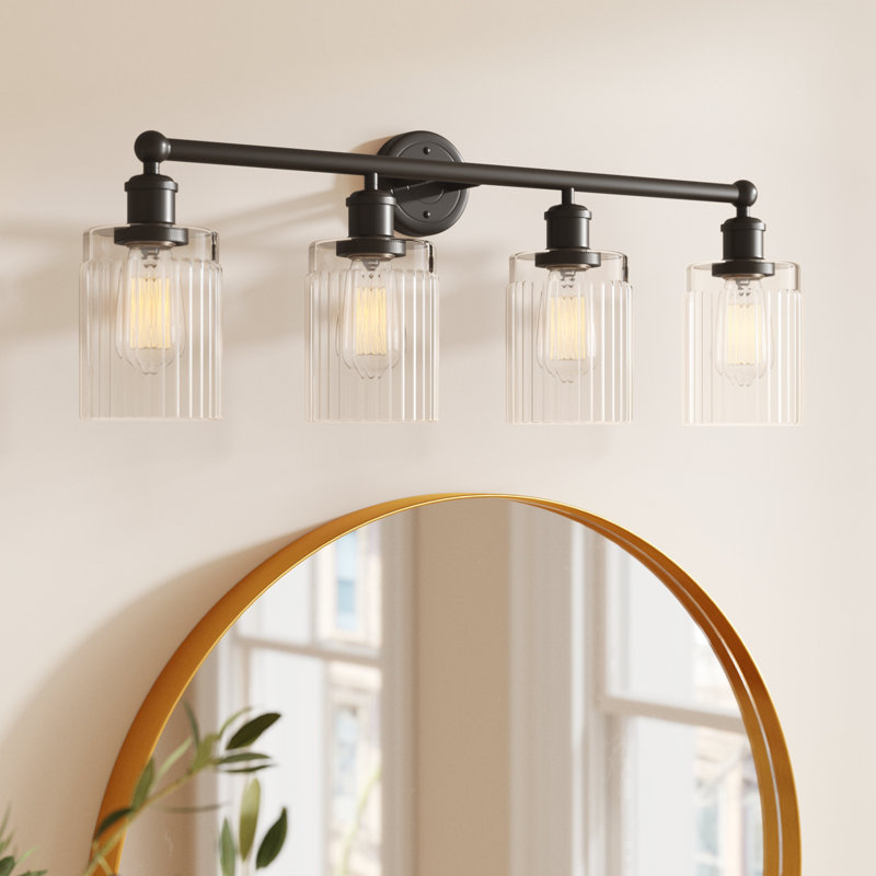Kamena 4 - Light Dimmable Vanity Light, Clear, Oil Rubbed Bronze