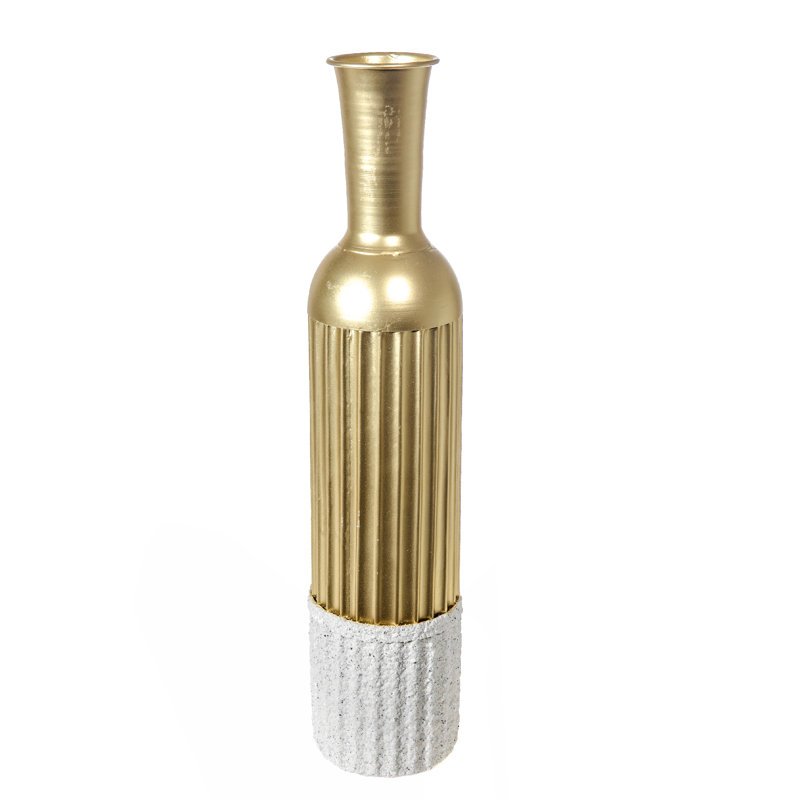 Vase de plancher en métal, H 24 po x l 5 po x P 5 po