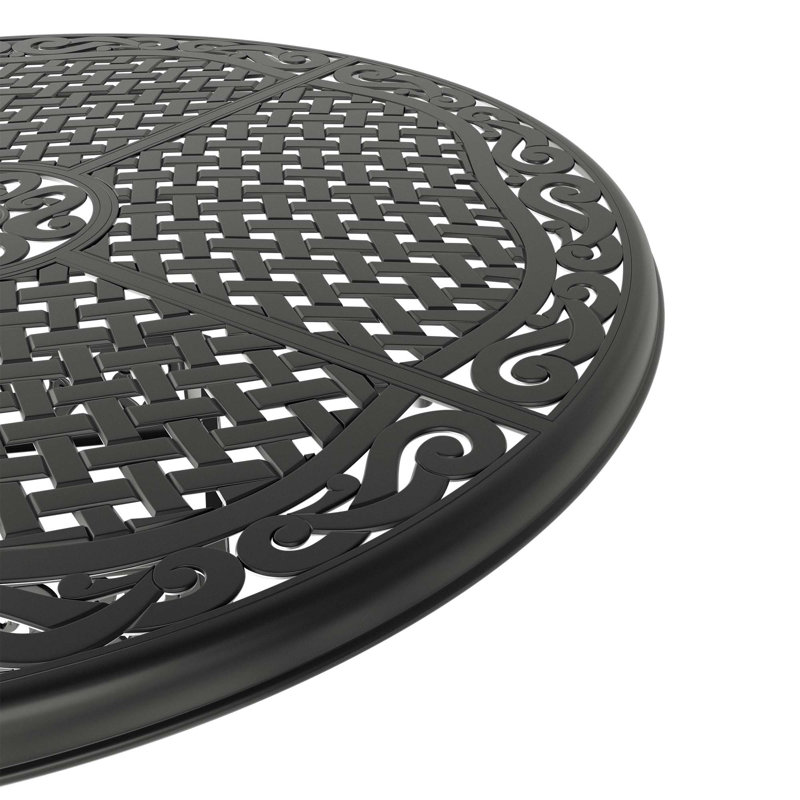 Ensemble de luxe 5 pièces de meubles de patio en aluminium coulé avec coussins, 6