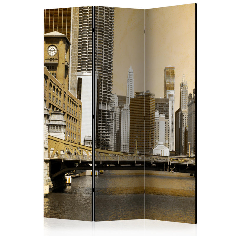 Momig 172cm H Solid Wood Folding Room Divider, 3