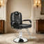 Fauteuil de barbier hydraulique robuste avec pivot à 360° et conception ergonomique pour une utilisation en salon