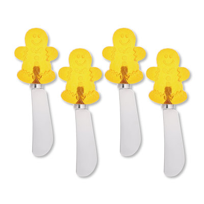 Gingerbread Transparent Polyresin Cheese Spreader, S4