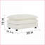 Canapé modulaire modulaire 2 places avec repose-pieds pour petits espaces | Chenille | Blanc neige-1650201532