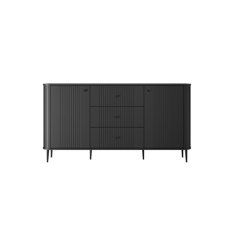 Dayzee Komoda 160 2d3sz - egs, Black/Black