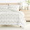 Ensemble de housse de couette en microfibre à motif de chevrons ultra doux