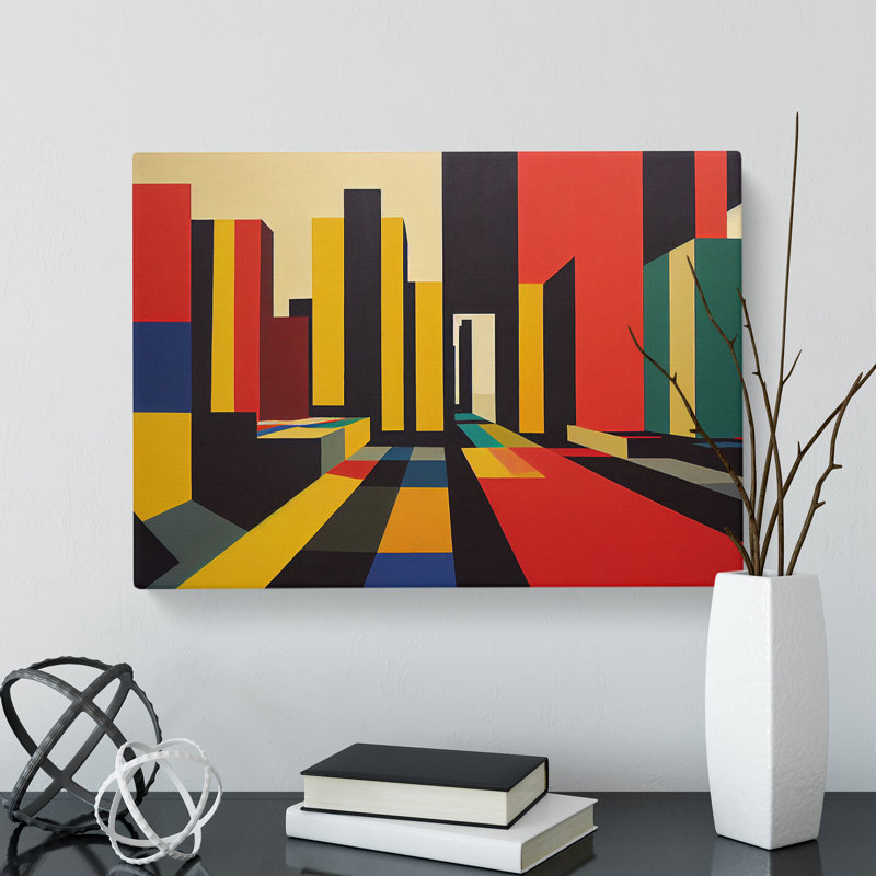 Ingenious Abstract Skyscrapers - Wrapped Canvas Print, 35cm H x 50cm W x 3cm D