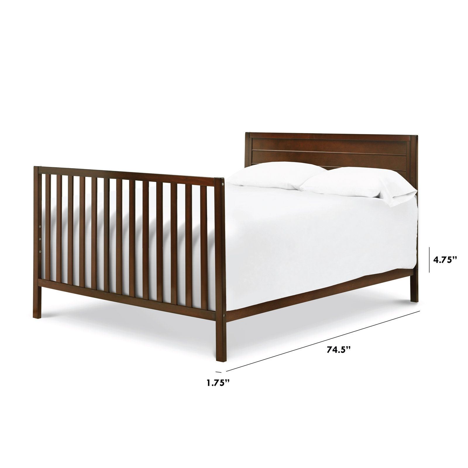 Full Bed Conversion Rails, Espresso
