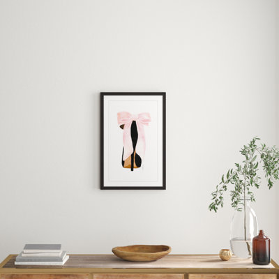 Pink Shoe Bow - Single Picture Frame Painting