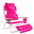 Ostrich Deluxe Padded Lightweight Portable Adjustable Outdoor Reclining Folding Chair with Footrest-1645790339