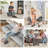 Foot Rest With Linen Upholstery, Charcoal Gray, Compact For All Households' Needs, Comfortable Upholstered Gray , Suitable Living Room,