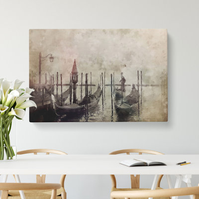 Gondolas In Venice Vol.1 - Wrapped Canvas Print