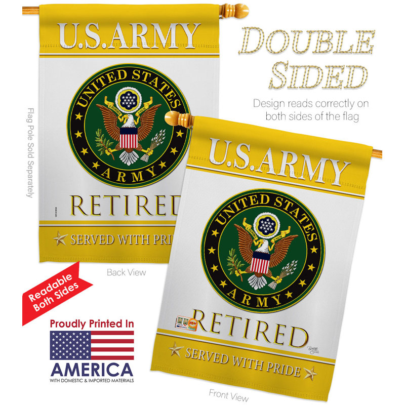 Double Sided 40'' H x 28'' W Polyester Flag Set