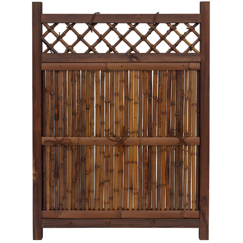 Panneau de clôture North Garden Zen, 4' H x 3' W, Brun