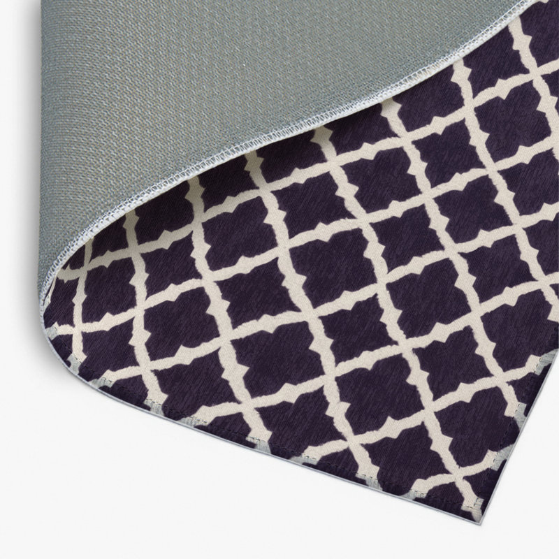Tapis mauve intérieur et extérieur Trellis, Rectangulaire 8 pi x 10 pi