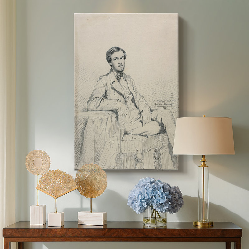 Portrait d'Eugène Lacheurié - Toile tendue par Gustave Moreau, 18 x 27