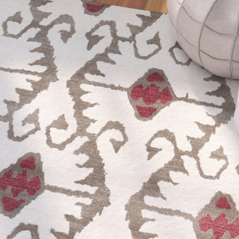 Tapis géométrique en laine touffeté à la main Kouerga bHand, Rectangle 6 pi x 9 pi