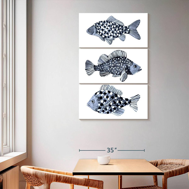 Blue Fish II, 65" H x 42" W