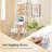  Vanity Desk w/ Flip-up Mirror and Stool w/ 3-Color Lighting 6 Compartments