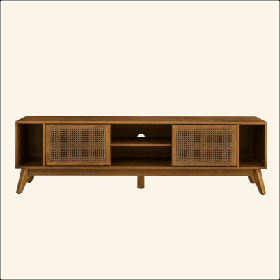 Meuble télé 67,9 po Mid-Century Modern Rattan