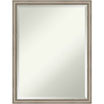 Carleena Solid Wood Rectangle Wall Mirror