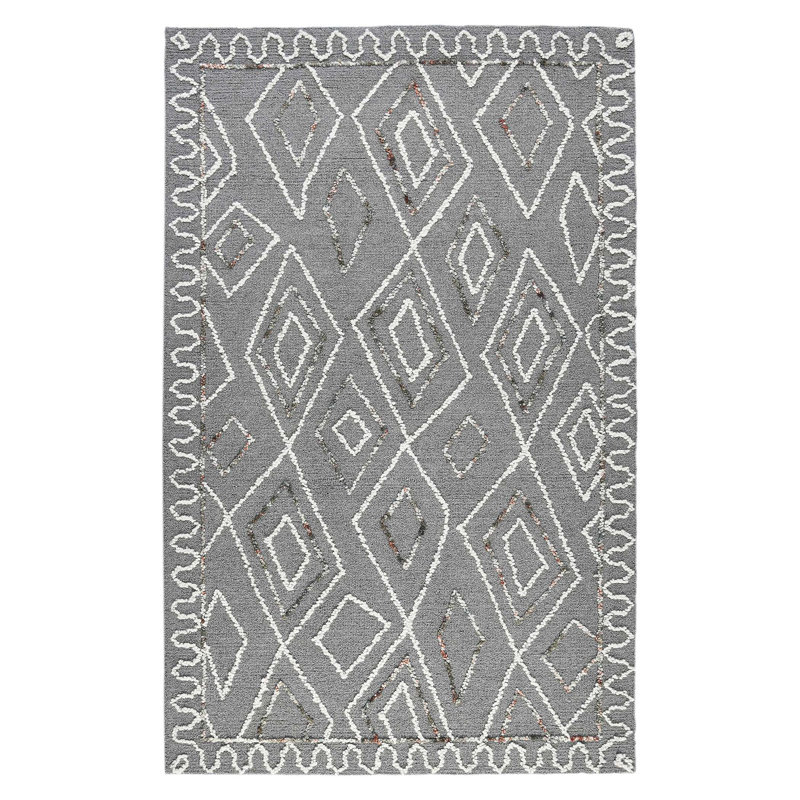 Wool Geometric Indoor Rug, Rectangle 2' x 3'